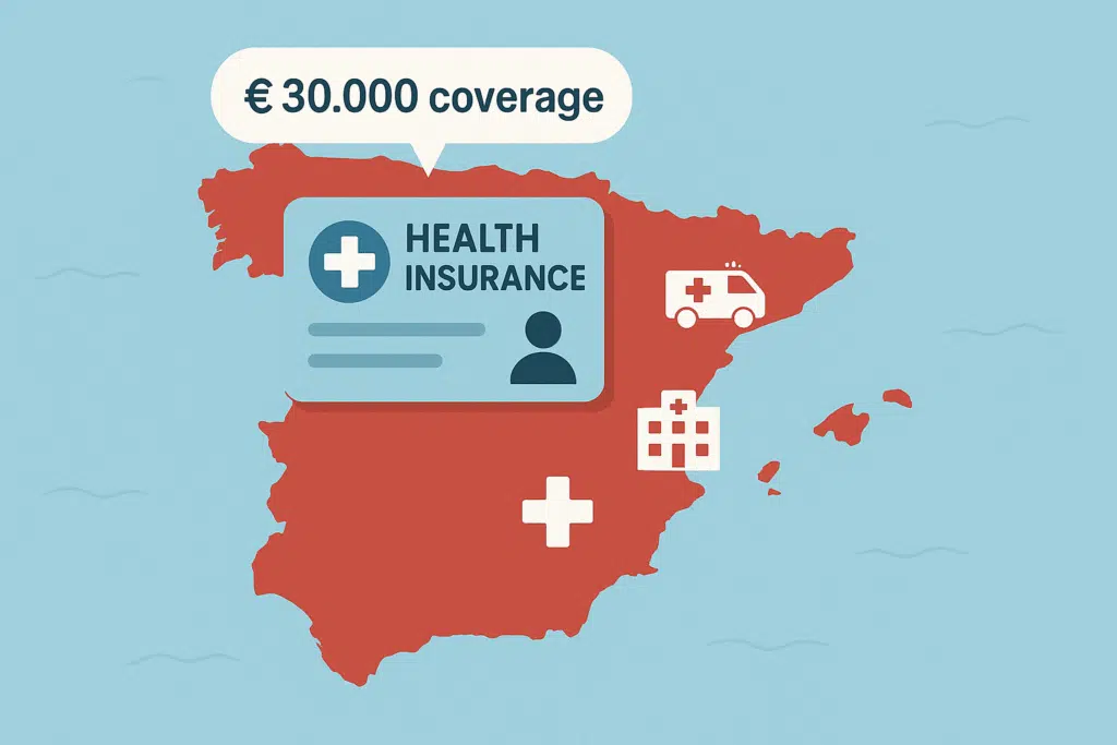 A map and a health insurance card