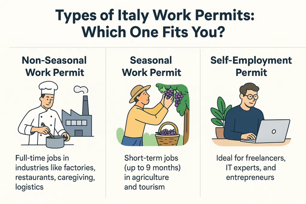 Italy Work Permits Infographic