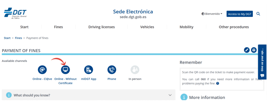 DGT website