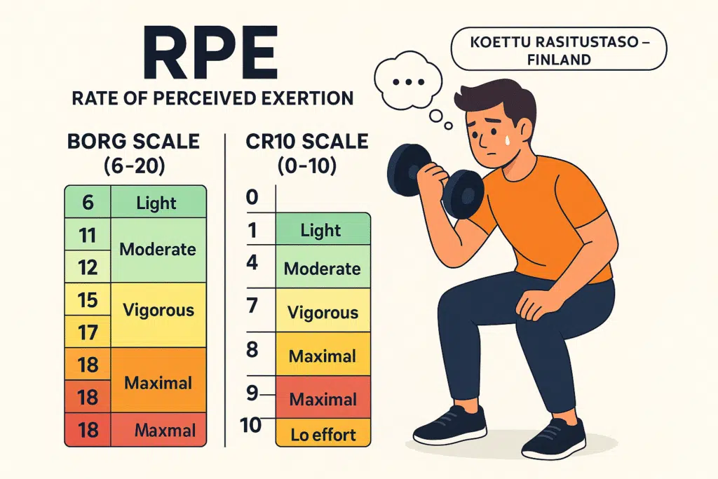 An Infographics on what is RPE with its values