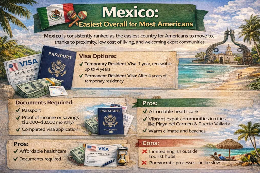 An Infographics on Top 4 Easiest Countries to Move